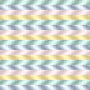 Spirited Stripes | Pink, Yellow, Green, Purple | Tiny scale ©designsbyroochita