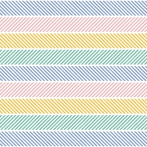 Spirited Stripes | Pink, Yellow, Green, Purple | Small scale ©designsbyroochita