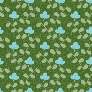 Leaves and clover pattern clash