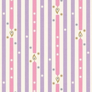 Birthday Candle Stripe, purple and pink (Medium)