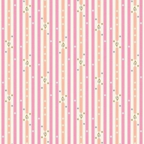 Birthday Candle Stripe, pink and peach (Small)