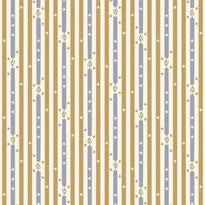 Birthday Candle Stripe, golden and silver-grey (Small)