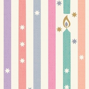 Birthday Candle Stripe, multi (Large)