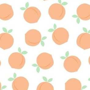 Peaches on white SMALL