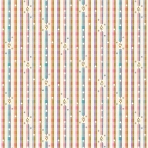 Birthday Candle Stripe, chequered multi (Small)