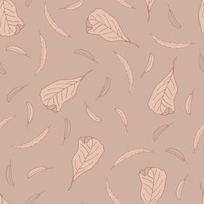 forest leaves on apricot colors