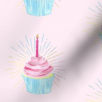 Sparkle Birthday Cupcake