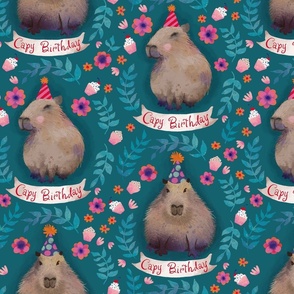 Capybara Birthday Background Capybara Photography Background Capybara Party  Decoration Background Capybara Party Supplies Dance Party Decorations for