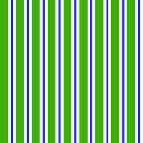 Wiscasset 1 Inch Stripe No. 4 Vintage Colors Green and Blue