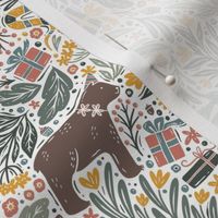 Woodland Forest Animals Birthday Party - earthy colors on white - small