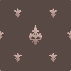(large) Elegant watercolour pattern, dark brown