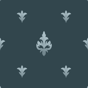 (medium) Elegant watercolour pattern, dark grey