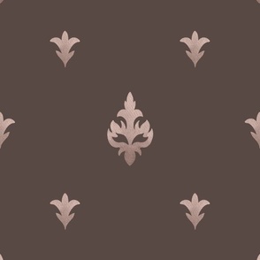 (medium) Elegant watercolour pattern,  dark brown