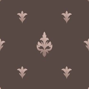 (small) Elegant watercolour pattern, dark brown