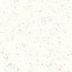 Blue and Pink Blots on Petal Natural bg  - Magical Meadow