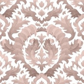 (small) Acanthus  leaves - watercolour damask, light brown