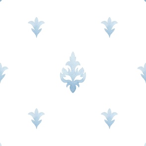 (large) Elegant watercolour pattern, light blue