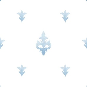 (medium) Elegant watercolour pattern, light blue