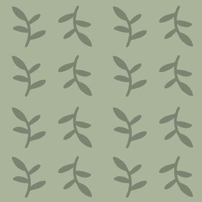 Green Leaf Pattern - Medium Scale