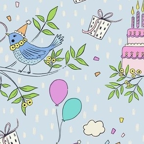 Very Happy Birthday Party Birds