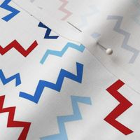 Medium Scale Patriotic Party Time ZigZag Confetti in Red White and Blue