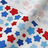 Small Scale Patriotic Party Time Stars in Red White and Blue