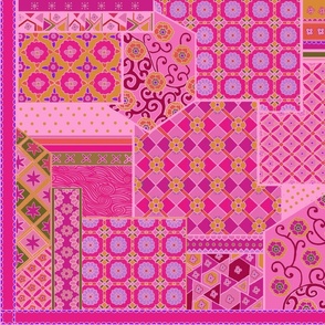 Hot Pink Patchwork for Hippie Barbie