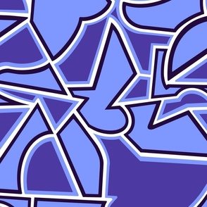 purple blue shapes
