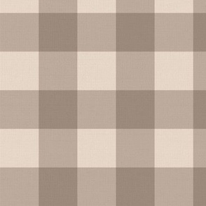Neutral Taupe Gingham Check (XL)