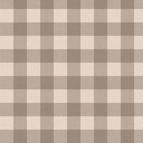 Neutral Taupe Gingham Check (L)