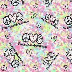 Peace Love Anesthesia Multicolor