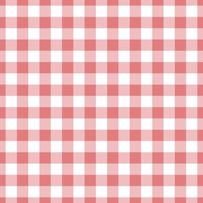 Muted Strawberry Gingham Plaid / Large