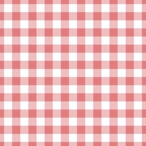 Muted Strawberry Gingham Plaid Medium