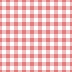 Muted Strawberry Gingham Plaid / Small