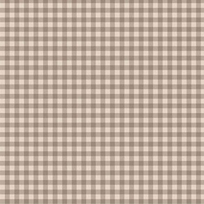 Neutral Taupe Gingham Check (S)