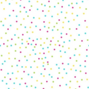 colorful dots on white