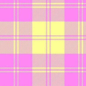 (medium) Neon Sunbeam Tartan /Pink and Yellow Tartan / Plaid // See Sunbeam collection