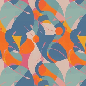 Abstract design play wiwth pinks and oranges and blue_29