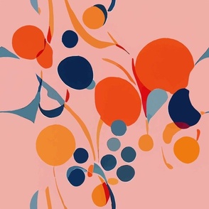 Abstract design play wiwth pinks and oranges and blue_57