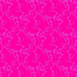 Phone Wires on Neon Pink - ditsy