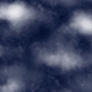 Cloudy Night Sky, Perfect Navy