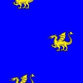 Azure, a dragon passant Or