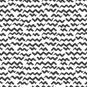 Black abstract textured zigzag