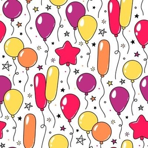 Party Balloons (Bold Warm)