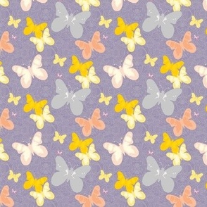 Butterfly Dreams - Lavender, Yellow, Salmon Pink SMALL SCALE