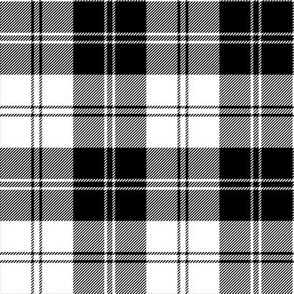 (Medium) Black and White Tartan / Monochromatic  Plaid / see more in collections 