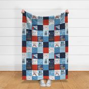 Nautical Scripture Patchwork- baby blanket/childrens