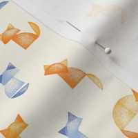 [XS] Stamped Cats - Cream: Fun contemporary childhood-inspired minimal animal print for Baby, Kids, Boys, Nursery