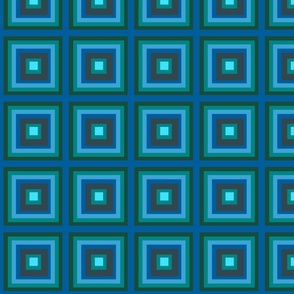 Graphic Large Squares Pantone blue and green complimentary colors