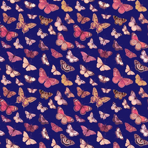 Butterflies on Indigo